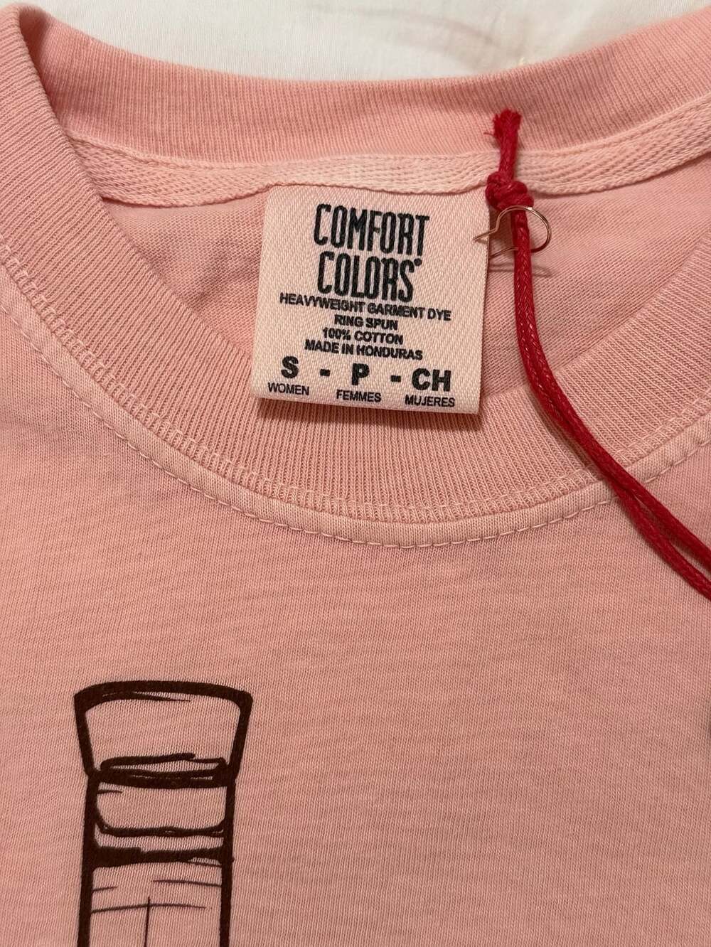 Comfort Colors Basil Hayden Graphic T-Shirt Size S Pink Cotton NWT - Picture 3 of 5